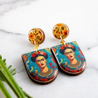 Frida Kahlo Earrings from Seattle Gift Shop, Campanula Design Studio