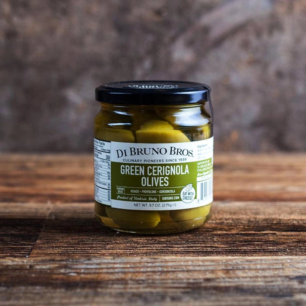 Cerignoloa Olives from the Bari province of Italy. Perfect for snacking and cheese boards! From Campanula Design Studio in Seattle.