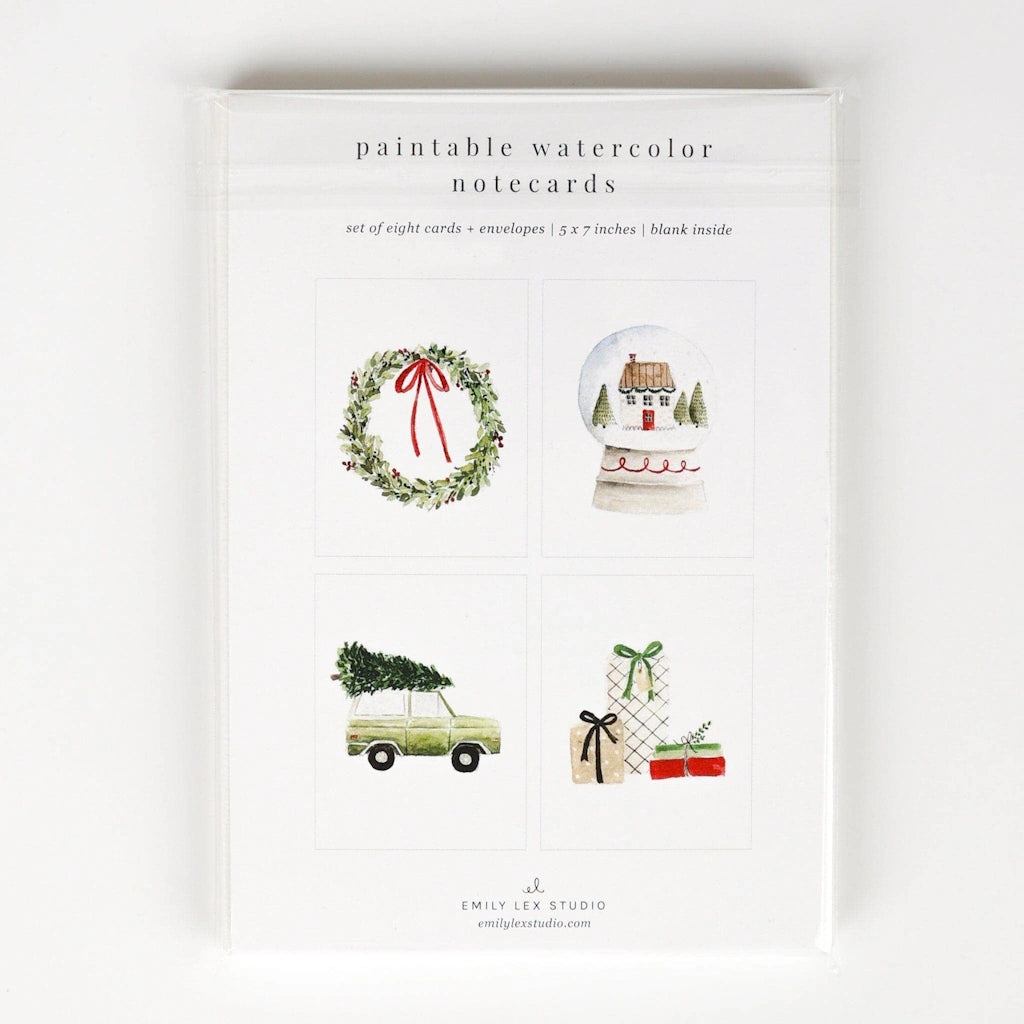 Paint your own special Christmas cards to send to loved ones this year with these Christmas cheer printable notecards from Campanula Design Studio, Seattle florist and gift basket company in Magnolia.