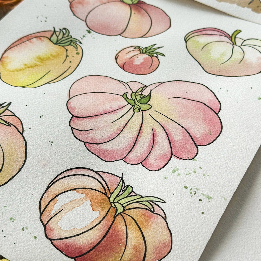 For your gardening painting crafty friend, this watercolor garden veggies kit is available at Campanula Design Studio in Seattle.