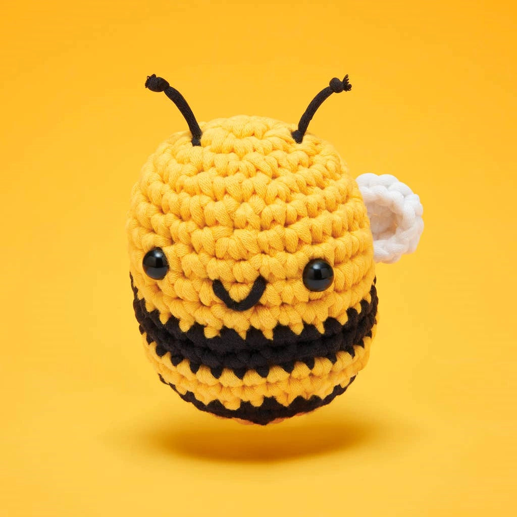 Introducing Cornelius the Bee!

The Woobles Bee Crochet Kit is perfect for beginners!

The kit includes all the materials you need, plus step-by-step video tutorials that expertly guide you through each stitch and technique necessary to create your very own creature. 