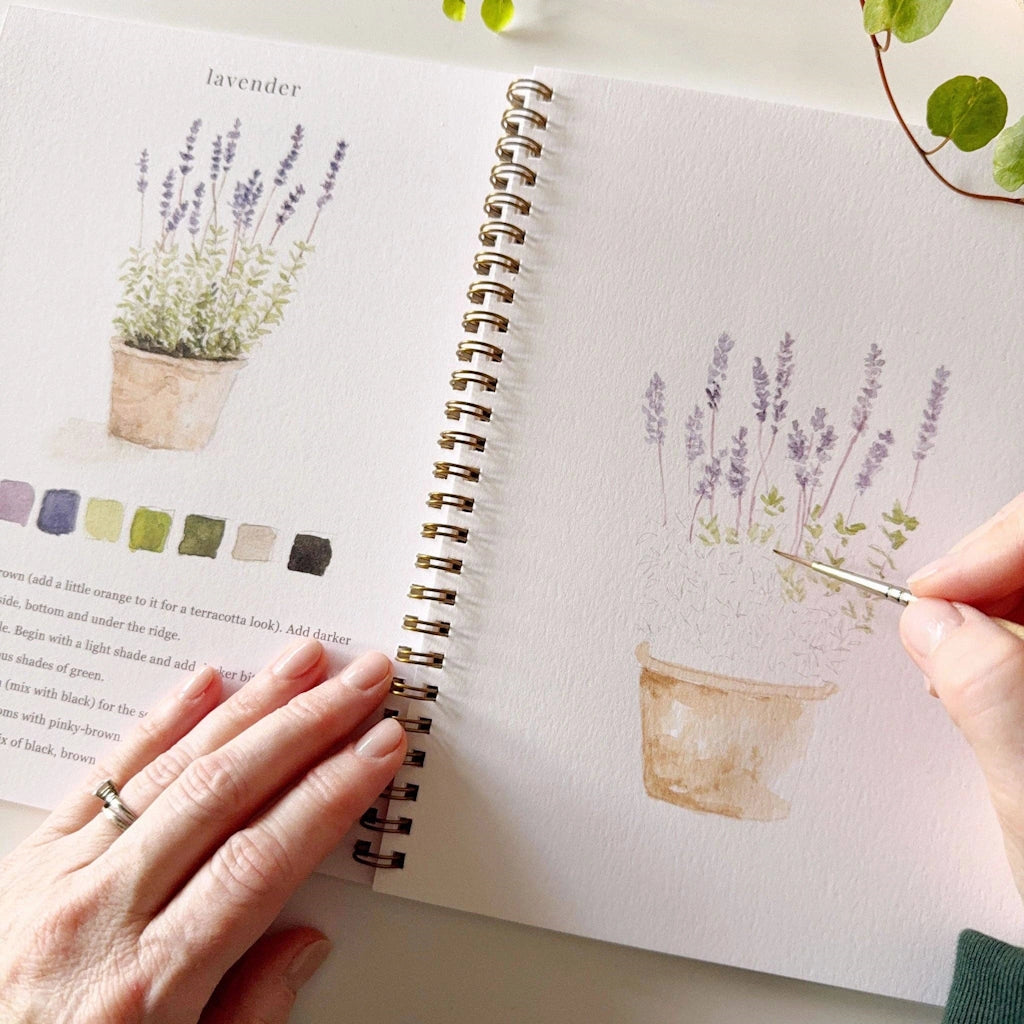 Watercolor workbooks are just like a coloring book, but with watercolor! This garden themed watercolor book is perfect for artists of any age. This book makes a perfect gift for your crafty friend. Available from Campanula Design Studio for nationwide shipping, or combine it with a flower arrangement, gift basket, or houseplant for the perfect gift delivery in the greater Seattle area.