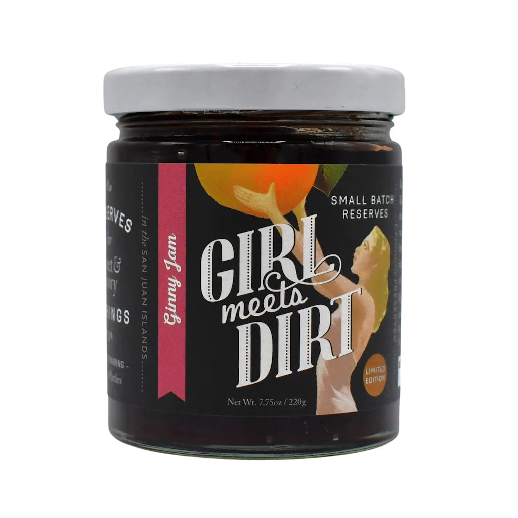 Girl Meets Dirt's super Small Batch Reserve line Ginny Jam makes a perfect supplement to a gift for your friend who likes their Jam a little Boozy. Available from Campanula Design Studio in Seattle.