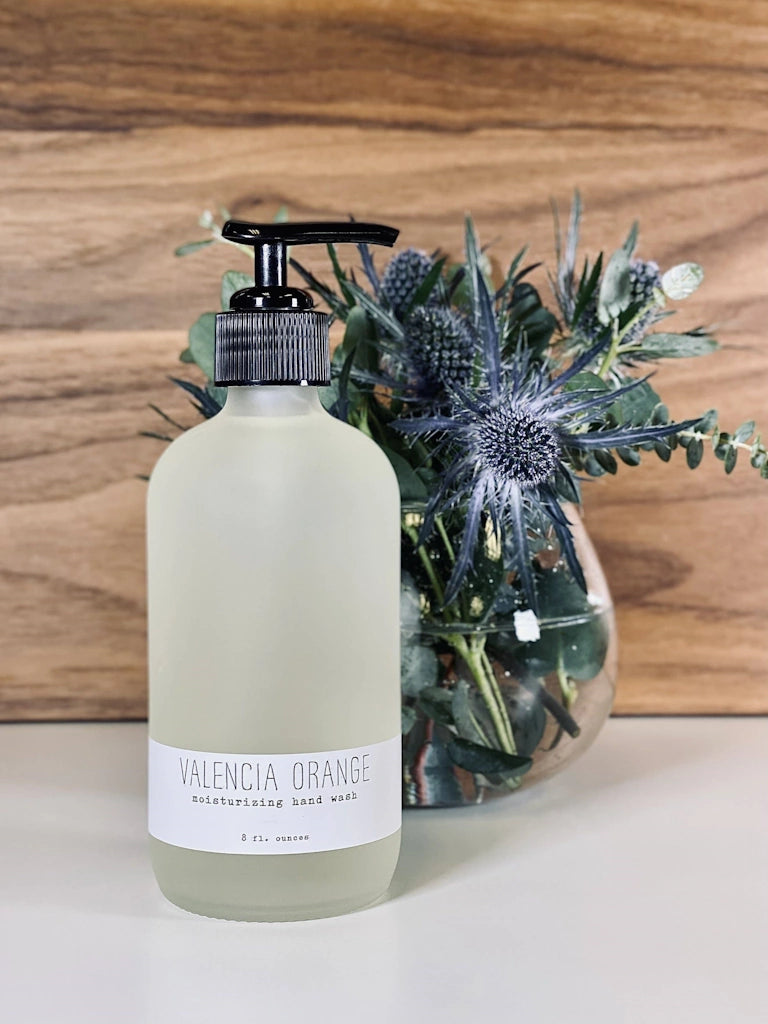 Valencia orange hand wash from Seattle florist and gift basket company, Campanula Design Studio.