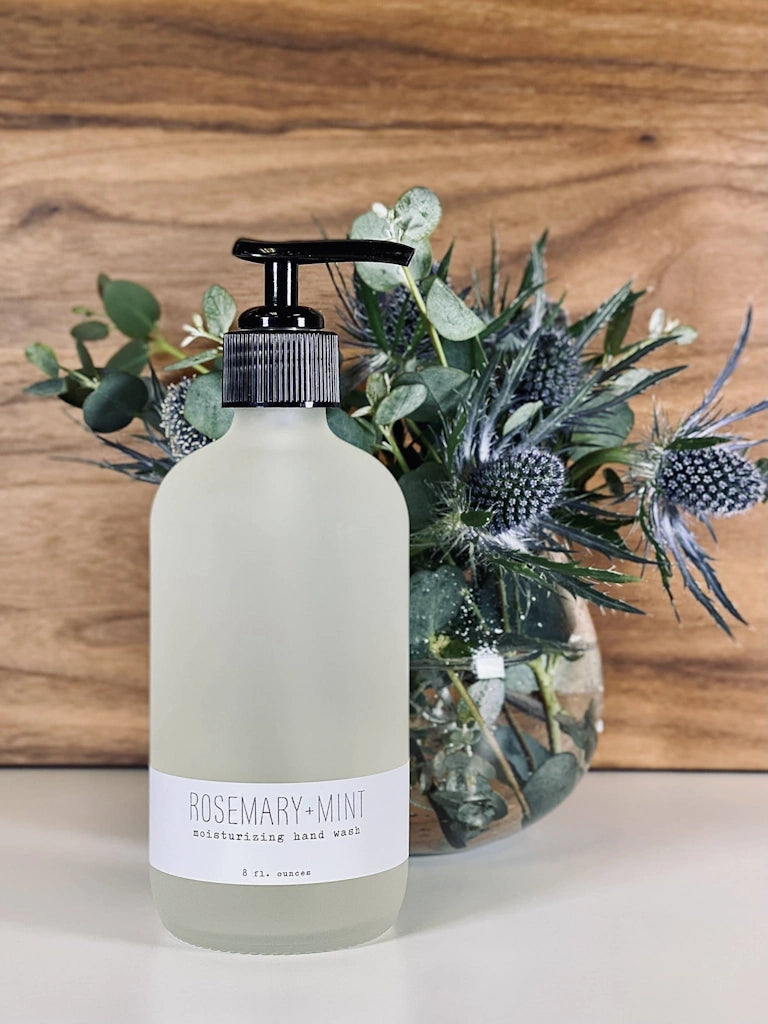 Rosemary and Mint Hand Wash available from Campanula Design Studio in Seattle, WA.