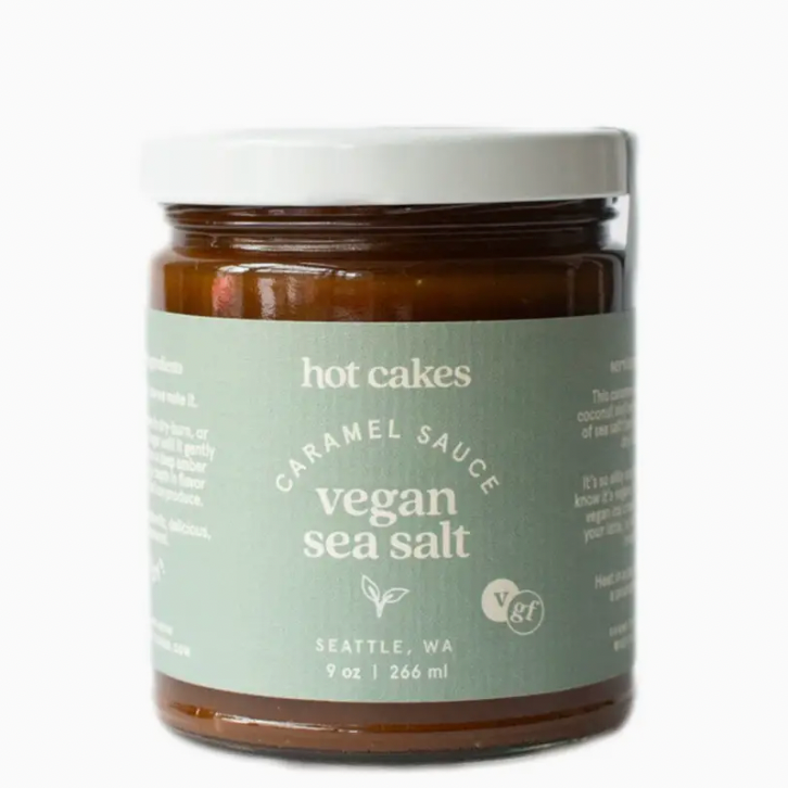 vegan caramel sauce by Hot Cakes in Seattle WA.