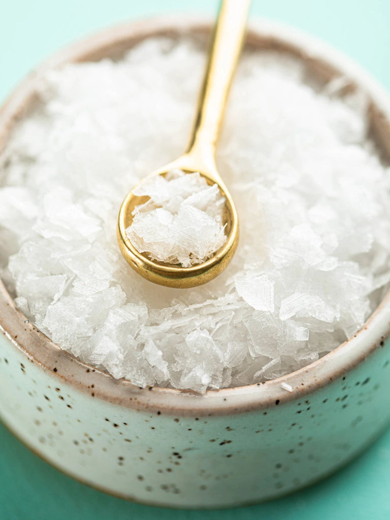 Jacobsen Salt Co pure flake sea salt. This signature flake finishing salt is the product that put Jacobsen Salt Co. on the map. Hand-harvested from the cold and pristine waters of Netarts bay on the Oregon Coast, our flaky finishing salt has bright salinity and a delicate crunch.