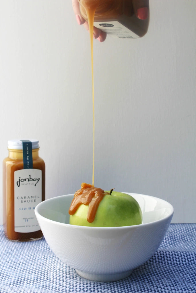 Delicious, classic sea salt caramel sauce available from Campanula Design Studio in Seattle.