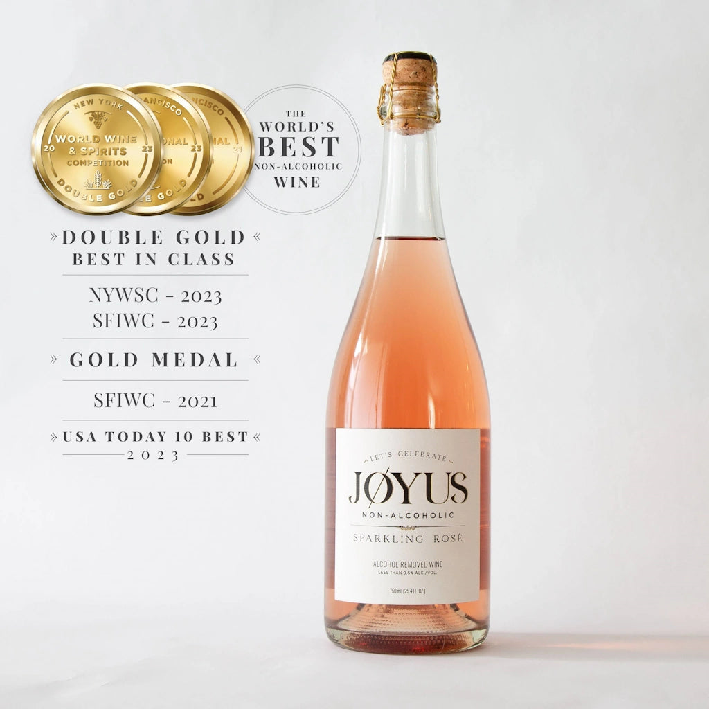 Jøyus Non-Alcoholic Sparkling Rosé is the Non-Alcoholic Sparkling Rosé that won a gold medal in not only a completely blind tasting, but one of the biggest and oldest wine competitions in the world. Available for nationwide shipping from Campanula Design Studio in Seattle, or combine it with one of our floral bouquets, houseplants, or luxury gift baskets for the perfect gift delivered in the greater Seattle area.