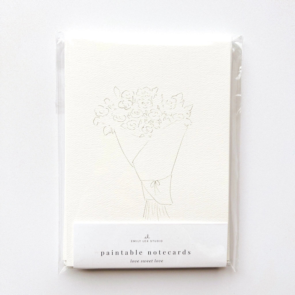 Paint your own watercolor cards to send to loved ones! Available on their own or as part of a Seattle flower delivery or gift basket from Campanula Design Studio in Magnolia.