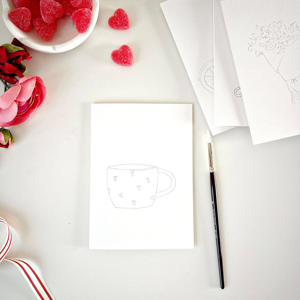 Paint your own watercolor cards to send to loved ones! Available on their own or as part of a Seattle flower delivery or gift basket from Campanula Design Studio in Magnolia.