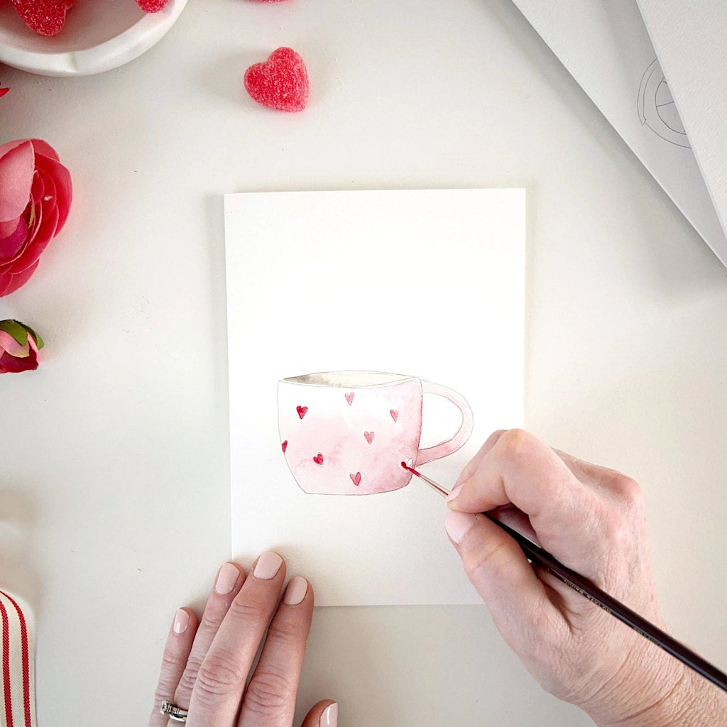 Paint your own watercolor cards to send to loved ones! Available on their own or as part of a Seattle flower delivery or gift basket from Campanula Design Studio in Magnolia.