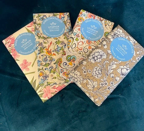 These delicious artisan Spanish chocolate bars must be tasted to be believed. Available from Campanula Design Studio in Seattle.