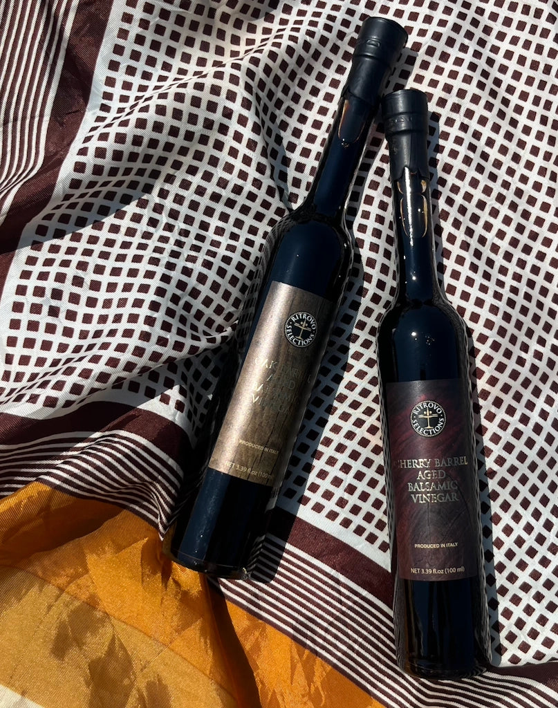 A rich and complex taster’s Balsamic Vinegar for connoisseurs. Produced by VR Aceti of Modena this balsamic vinegar is comparable to a 12-year tradizionale in both density and balance between sweetness and acidity. The cherry wood barrel aging adds another layer of depth and interest.