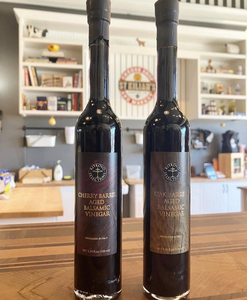 A rich and complex taster’s Balsamic Vinegar for connoisseurs. Produced by VR Aceti of Modena this balsamic vinegar is comparable to a 12-year tradizionale in both density and balance between sweetness and acidity. The cherry wood barrel aging adds another layer of depth and interest.