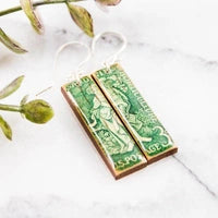 Gardening US Postal Stamp Earrings from Campanula Design Studio in Seattle